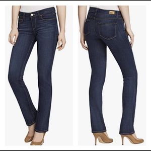 PAIGE Women's Straight Leg Jeans - Dark Blue